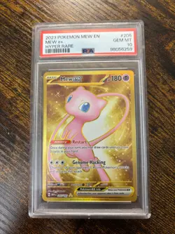 2023 Pokemon Scarlet & Violet 151 FULL ART Hyper Rare #205 Mew PSA 10 - Image 1