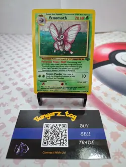 Venomoth - 29/64 Jungle - Pokemon TCG - 1999 - Damaged - Image 1