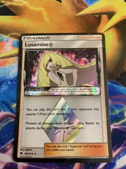 Pokemon TCG: Lusamine Prism Star - 182/214 - S&M Lost Thunder LP - Image 1