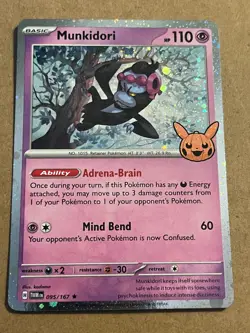 2024 POKEMON Trick or Trade Munkidori (Cosmos Holo) #095/167 CARD Holo Rare - Image 1