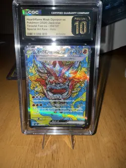 Hearthflame Mask Ogerpon EX 204/187 Sv8a: Terastal Fest EX Holo Pokemon Card - Image 1