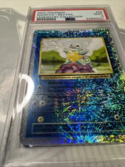 2002 Pokemon Squirtle 95/110 Legendary Collection Reverse Foil Card PSA 9 - Image 2