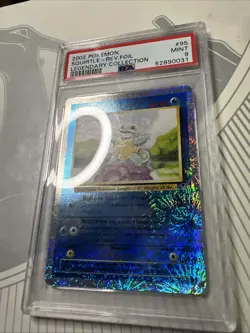 2002 Pokemon Squirtle 95/110 Legendary Collection Reverse Foil Card PSA 9 - Image 3