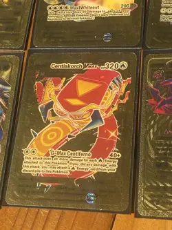 CUSTOM Fanmade Pokemon Artwork Gold Foil Card - 6PC LOT Blastoise, VMax GX V - Image 5