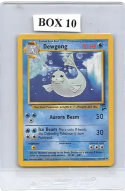 DEWGONG 36/130 - UNCOMMON - VINTAGE WOTC Pokemon Card - BASE SET 2 - LP/MP - Image 1