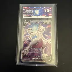 Pokemon TCG Mewtwo v SWSH229 Black Star Promo Card Ace Gem Mint 10 - Image 1