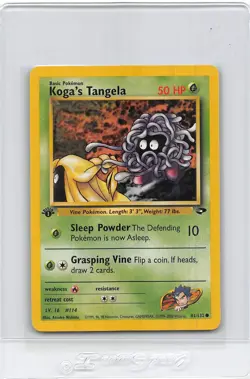KOGA’S TANGELA 81/132 - 1ST EDITION - Gym Challenge - VINTAGE Pokemon Card - NM - Image 1
