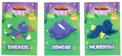 3 CARD LOT - SNEASEL, GENGAR, MURKROW - Halloween Card Database - Pokemon - Image 1