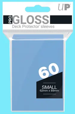 60 Ultra Pro GLOSS LIGHT BLUE DECK PROTECTOR Small Game Card Sleeves Yugioh tcg - Image 1