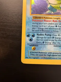 Blastoise 2/102 Shadowless Holo Rare Base Set Pokemon Card DMG - Image 5