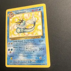 Vaporeon 28/64 Jungle Non Holo Rare MP Pokemon Card - Image 3