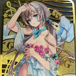 WES - Goddess Story Gold METAL Card - NO Serial Number Card - Anime Bikini Girl - Image 2