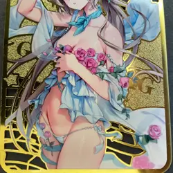 WES - Goddess Story Gold METAL Card - NO Serial Number Card - Anime Bikini Girl - Image 3