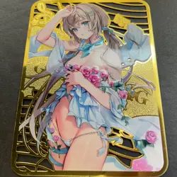 WES - Goddess Story Gold METAL Card - NO Serial Number Card - Anime Bikini Girl - Image 4