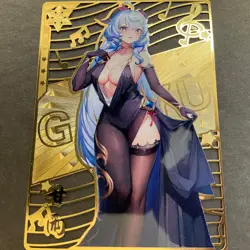 WES - Goddess Story Gold METAL Card - NO Serial Number Card - Anime Ganyu - Image 1