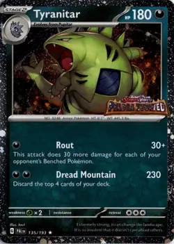 Tyranitar (Paldea Evolved Stamp) Promo Miscellaneous Cards & Products 135/193 NM - Image 1
