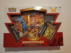 2016 POKEMON CHARIZARD EX RED & BLUE COLL./WITH JUMBO CARD+4 PACKS SEALED BOX - Image 1