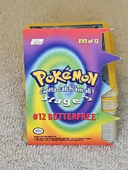 2000 Topps Pokemon TV Animation Series 2 #12 Butterfree Die Cut Card EV3 of 12 - Image 2