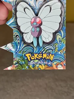 2000 Topps Pokemon TV Animation Series 2 #12 Butterfree Die Cut Card EV3 of 12 - Image 4