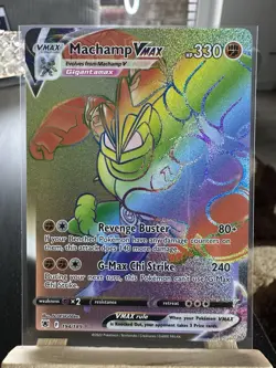 Pokemon TCG Machamp VMAX Card Art 194/189 Near Mint Condition Pack Fresh - Image 2