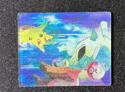 Pokemon Japanese Meiji Super Change Lenticular 3D Card #9 Pikachu Cubone - Image 1