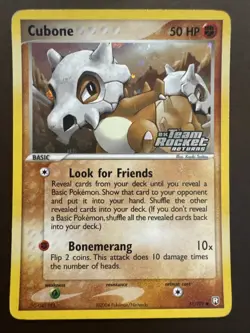 Cubone 51/109 Team Rocket Returns Reverse Stamped Holo 2004 Rare Pokemon Card - Image 1