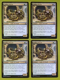 Coiling Oracle x4 Elspeth vs. Kiora 4x Playset Magic the Gathering MTG - Image 1