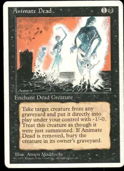 1x Animate Dead - Fourth Edition - MP - MTG - Image 1