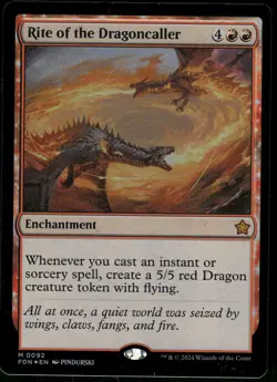 1x Foil Rite of the Dragoncaller - Foundations - NM - MTG - Image 1