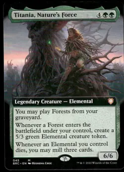 MTG Titania, Nature's Force 045 The Brothers' War Extended Art Mythic Near Mint - Image 1