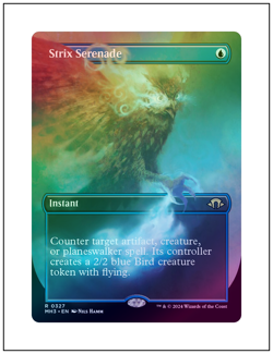 1x Strix Serenade, Borderless Art Foil, Magic MTG NM - Image 1