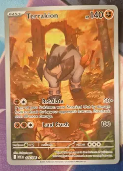 Pokemon Terrakion 135/086 S&V White Flare NM-Mint Pokemon TCG Illustration Rare - Image 1