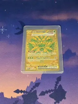 Teal Mask Ogerpon EX Pokemon Prismatic Evolutions Gold Hyper Rare # 177/131 - Image 1