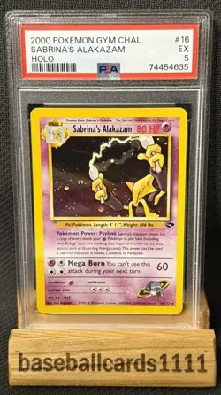 2000 POKEMON GYM CHALLENGE HOLO #16 SABRINA'S ALAKAZAM PSA 5 P1 - Image 1