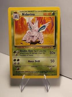 Nidorino 054/130 Base Set 2 Regular Pokemon TCG MP Vintage - Image 1