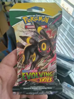 UMBREON ART Pokemon Evolving Skies TCG Sleeved Booster Pack New Factory Sealed - Image 1