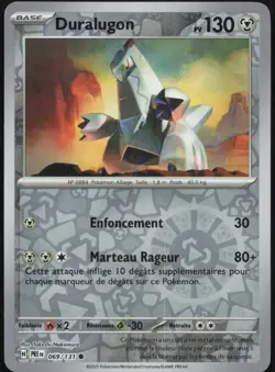 Carte Pokemon Duralugon 069/131 Reverse Evolutions Prismatiques Francais - Image 1