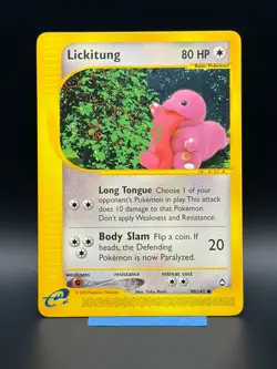 Pokemon TCG Lickitung Aquapolis 90/147 Regular Common Non Holo - LP - Image 1