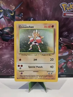 Pokemon Karte Nockchan Hitmonchan 7/102 Base Set Holo Rare TCG Englisch - Image 1