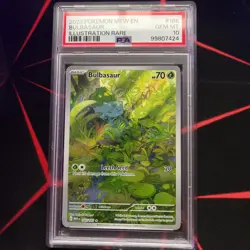 2023 POKEMON MEW EN-151 ILLUSTRATION RARE #166 BULBASAUR PSA 10 GEM MINT - Image 1