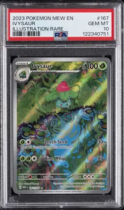 2023 POKEMON MEW EN-151 ILLUSTRATION RARE #167 IVYSAUR PSA 10 - Image 1