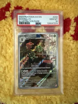 Pokemon Scovillain Illustration Rare PSA 10 Scarlet and Violet EN English - Image 1