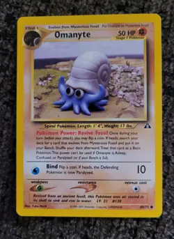 Pokemon Neo Discovery NM Omanyte 60/75 NM - Image 1