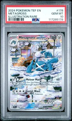 Pokemon Metagross 178/162 Illustration Rare SVP Temporal Forces PSA 10 GEM MINT - Image 1