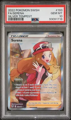 Pokemon TCG Serena Full Art Silver Tempest Holo Ultra Rare PSA 10 - Image 1