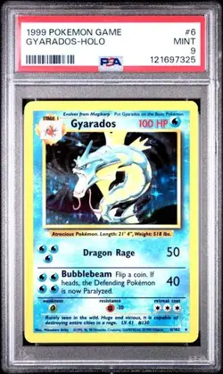 1999 Pokemon Game Gyarados Holo #8 Graded PSA 9 MINT - Image 1