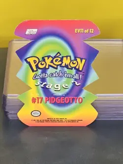 2000 Topps Pokemon TV Animation Edition Die Cut, Embossed Pidgeotto, EV11 Of 12 - Image 2