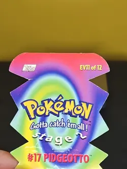 2000 Topps Pokemon TV Animation Edition Die Cut, Embossed Pidgeotto, EV11 Of 12 - Image 5