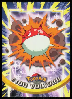 2000 Topps Pokemon TV Animation Series 2 Voltorb Blue Logo #100 - Image 1