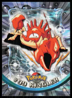 2000 Topps Pokemon TV Animation Series 2 Kingler Blue Logo #99 - Image 1